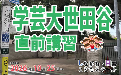 学芸大学附属世田谷小学校　しながわ・目黒こどもスクール